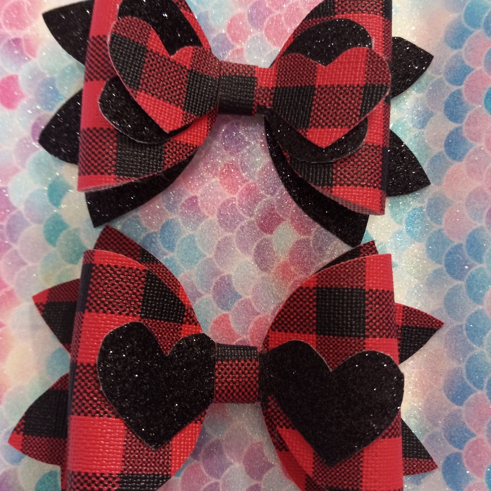 Faux leather handmade bows
